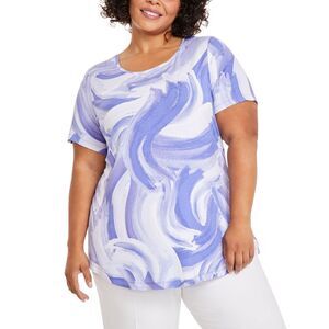 Plus Size Eva Expression Scoop-Neck Top